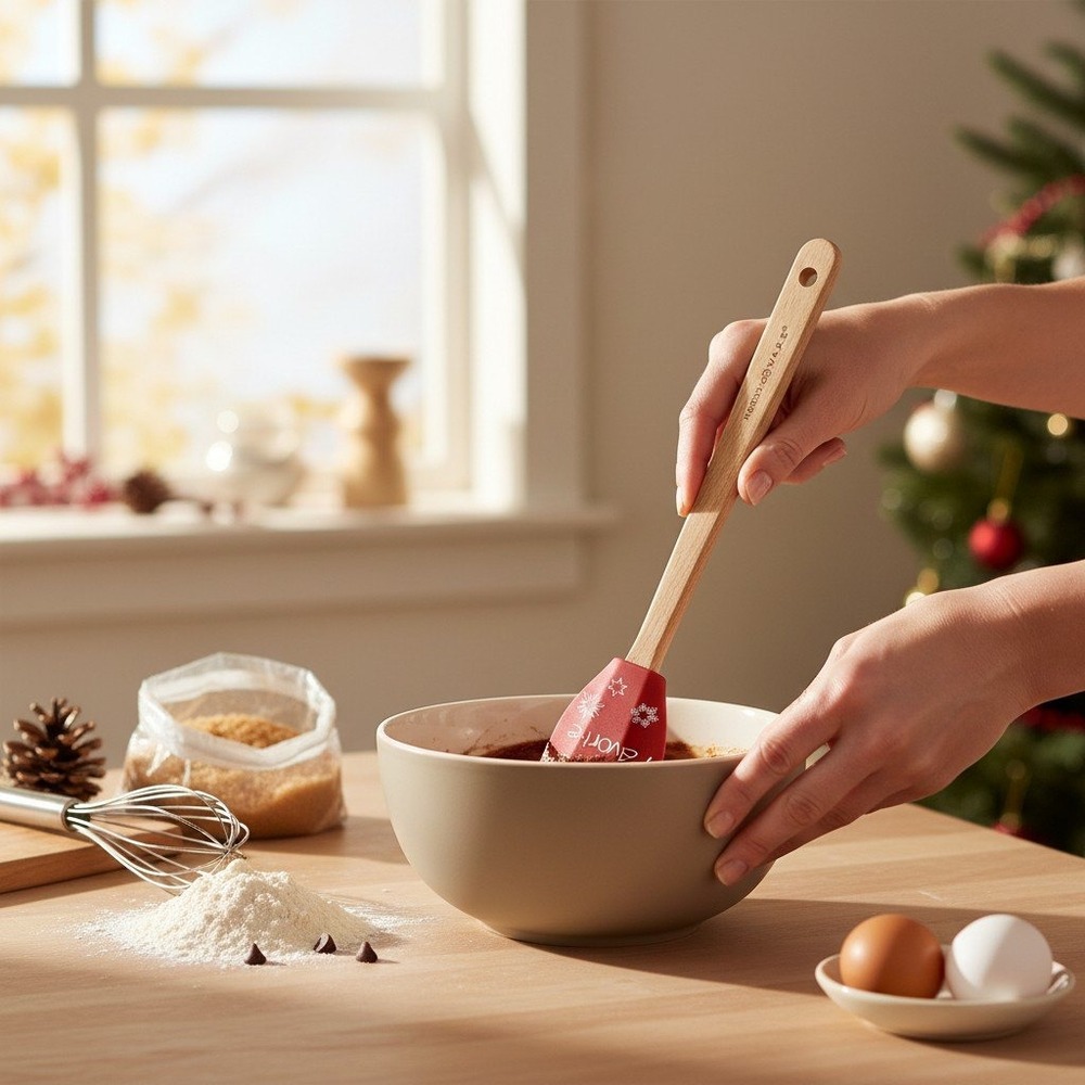 Nordic Ware Silicone Spatula Unisex OS Red Brand New Santa's Favorite Holiday